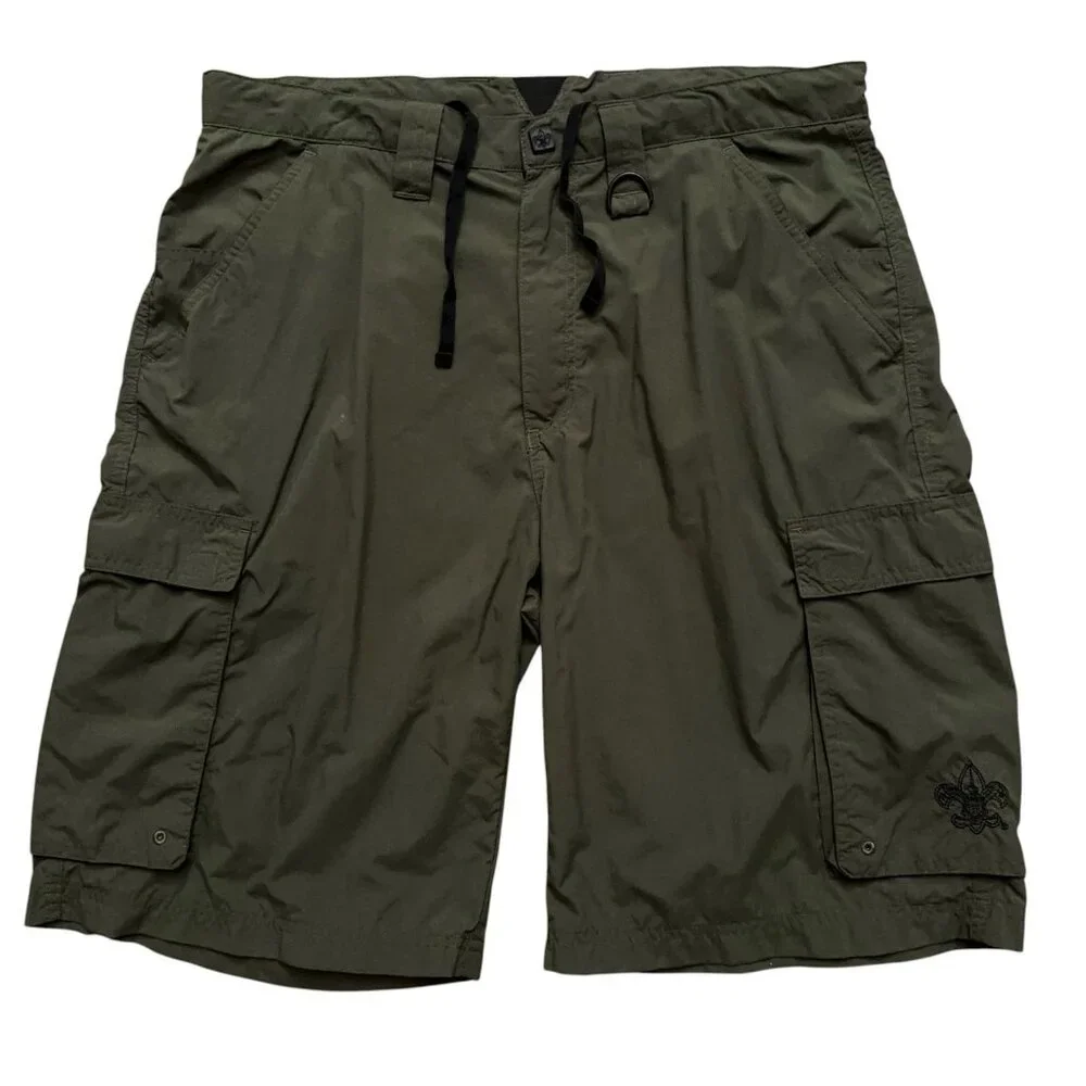 Boy Scouts of America Cargo Shorts Mens M Centennial Uniform Nylon Army Green